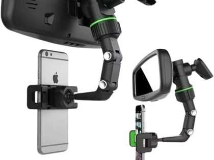 Suporte Celular Veicular Multifuncional Ajustável Rotação 360 Graus Fixação Segura Universal